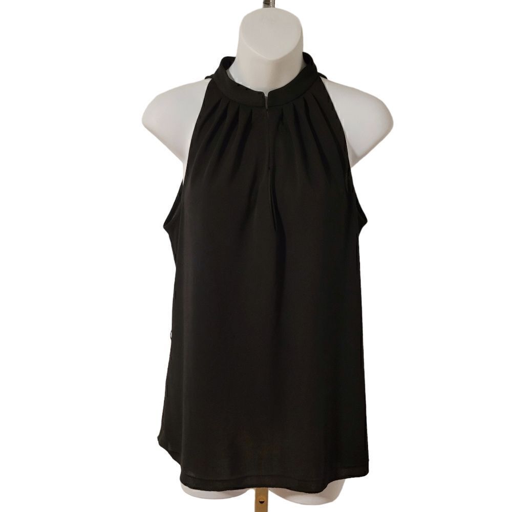 2/$20 Vintage Y2K Plain Black Top Fashion Top Blouse Size: Small